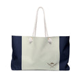 Navy Stripe Coastal Luxe Weekend Travel Tote