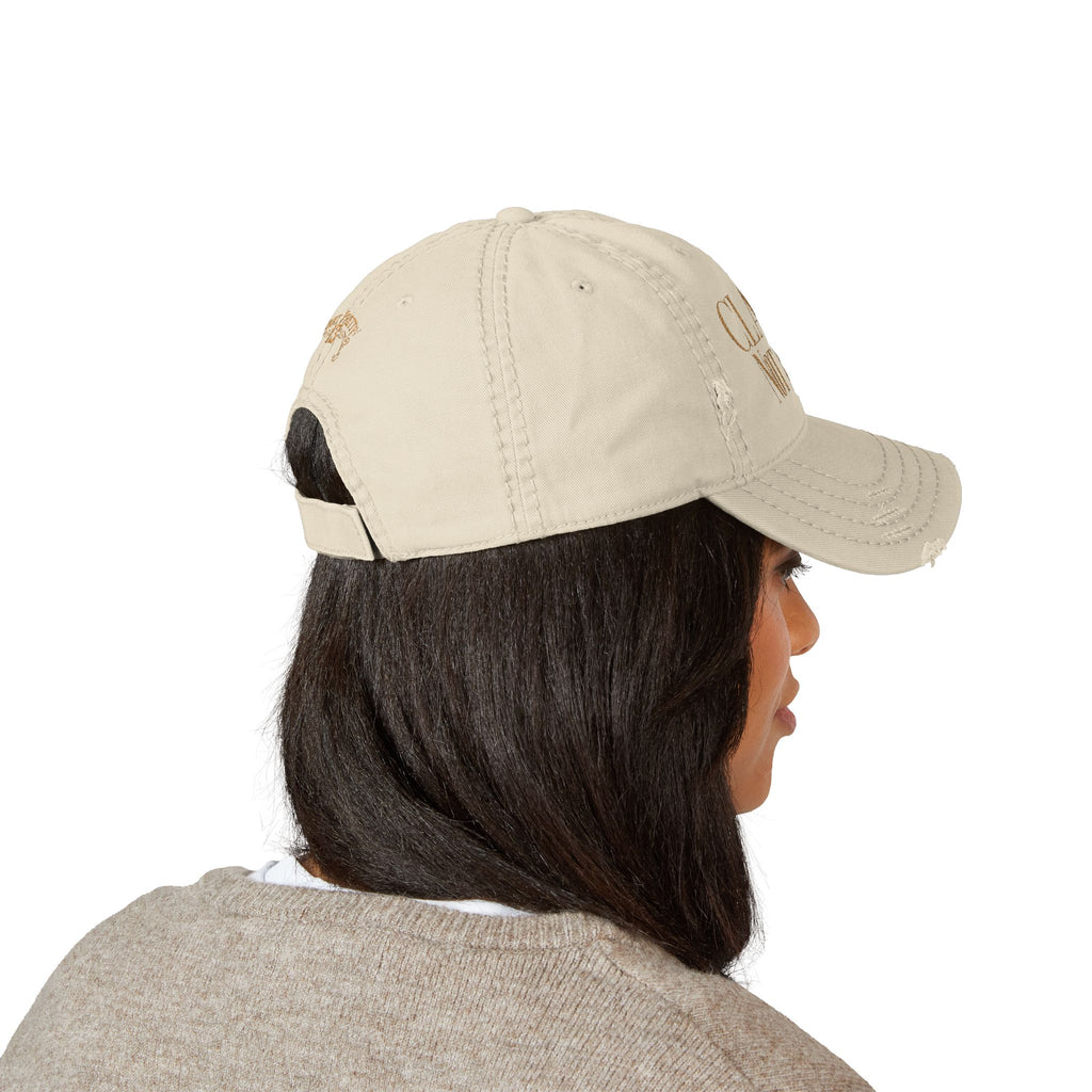 Embroidered 'Classy Not Quiet' Distressed Dad Hat