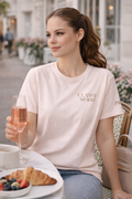 Embroidered Classy Not Quiet Minimal 'Good Vibes' T-Shirt — Casual Graphic Tee