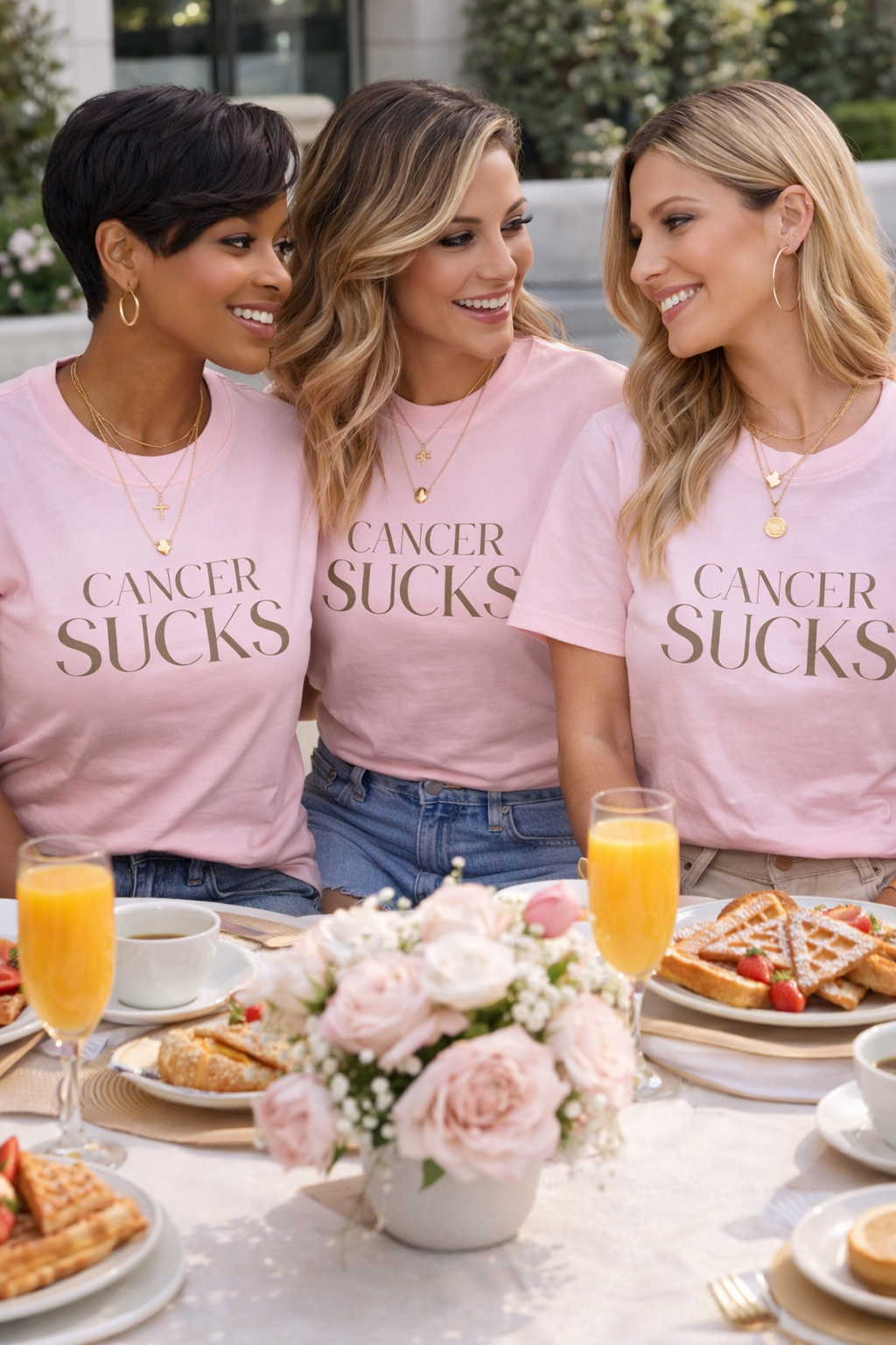 Cancer Sucks Tee — Soft Pink Awareness T‑Shirt