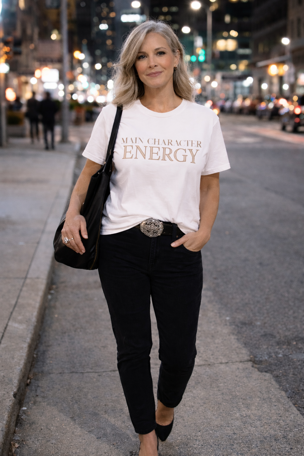 Main Character Energy T‑Shirt — Minimalist Slogan Tee