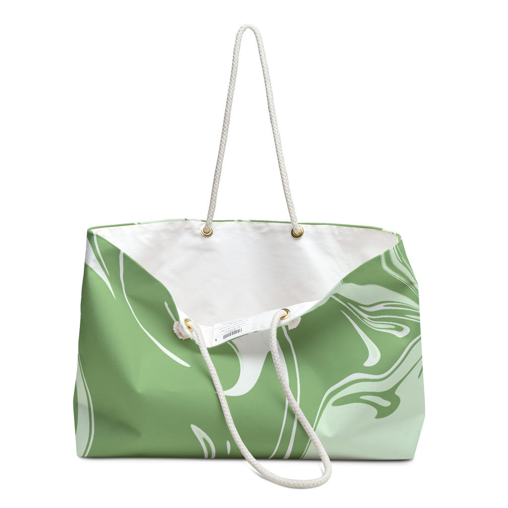 Matcha Green Aesthetic Tote Bag – Marble Print Everyday Travel Bag for Women