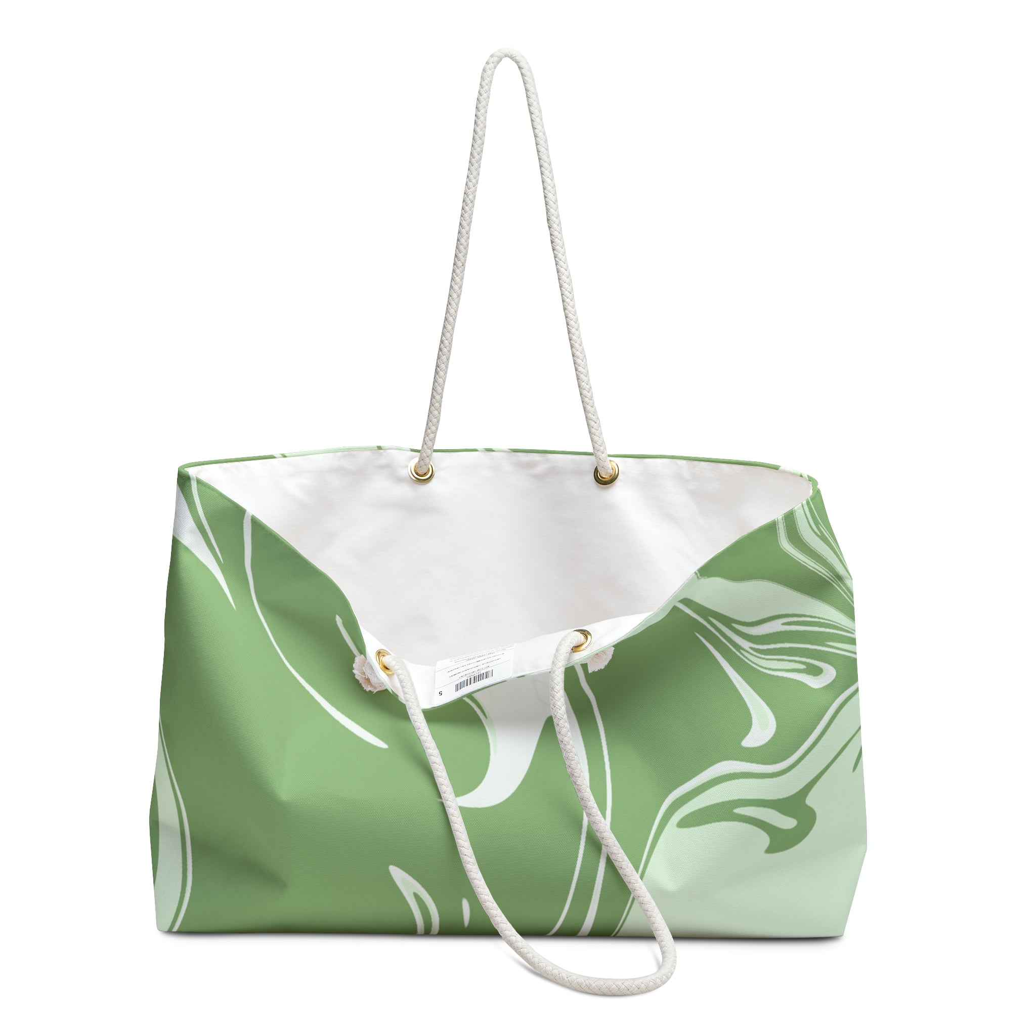 Matcha Green Aesthetic Tote Bag – Marble Print Everyday Travel Bag for Women